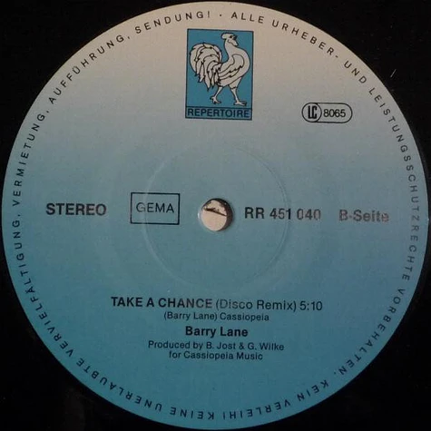Barry Lane - Take A Chance (Special Disco Remix)