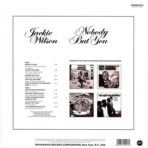 Jackie Wilson - Nobody But You