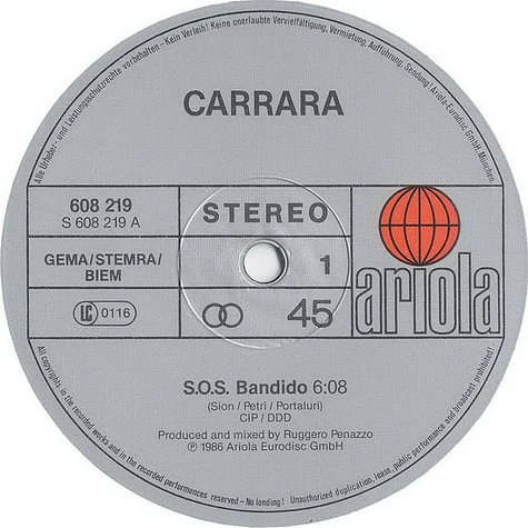 Carrara - S.O.S. Bandido