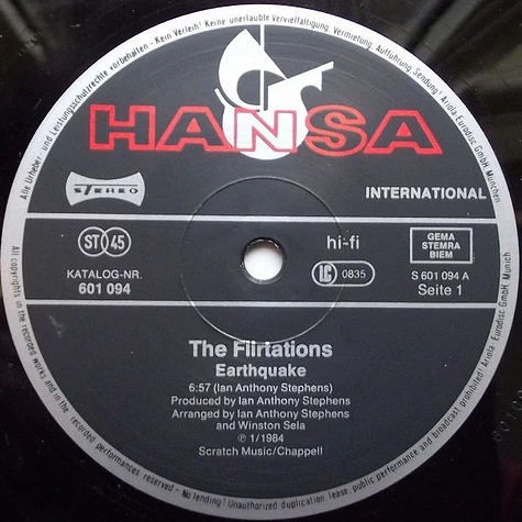 The Flirtations - Earthquake