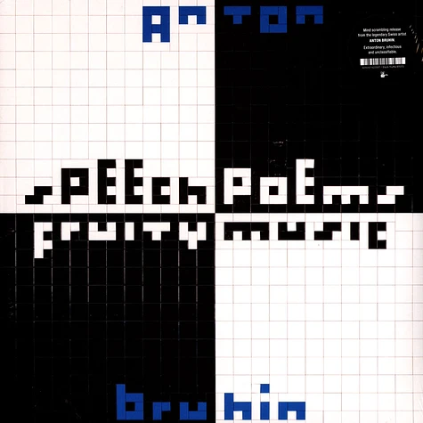 Anton Bruhin - Speech Poems / Fruity Music
