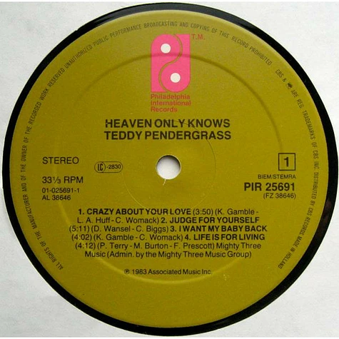 Teddy Pendergrass - Heaven Only Knows