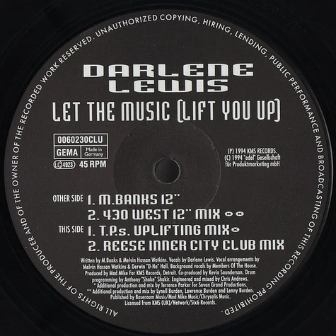 Darlene Lewis - Let The Music (Lift You Up)