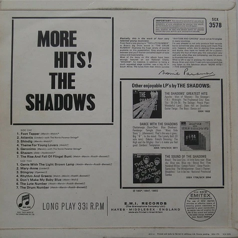 The Shadows - More Hits! The Shadows