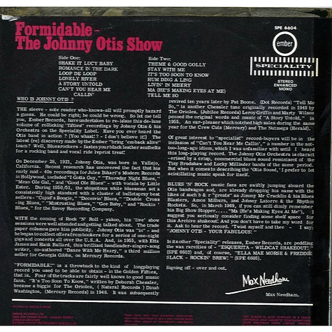 The Johnny Otis Show - Formidable