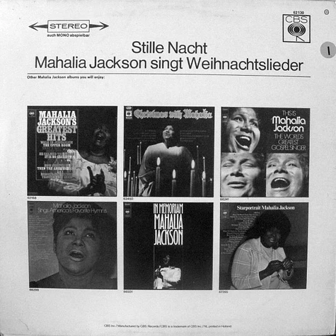 Mahalia Jackson - Stille Nacht - Mahalia Jackson Singt Weihnachtslieder