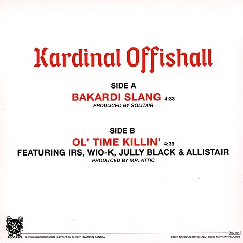 Kardinal Offishall - Bakardi Slang / Ol Time Killin