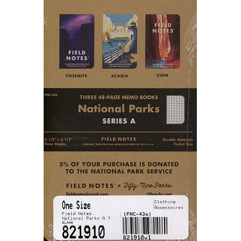 Field Notes - National Parks A 3-Pack
