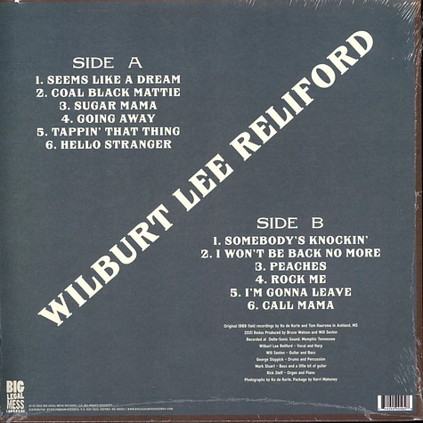 Wilburt Lee Reliford - Seems Like A Dream