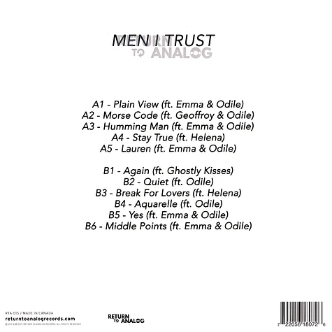 Men I Trust - Men I Trust Black Ice Vinyl Edition