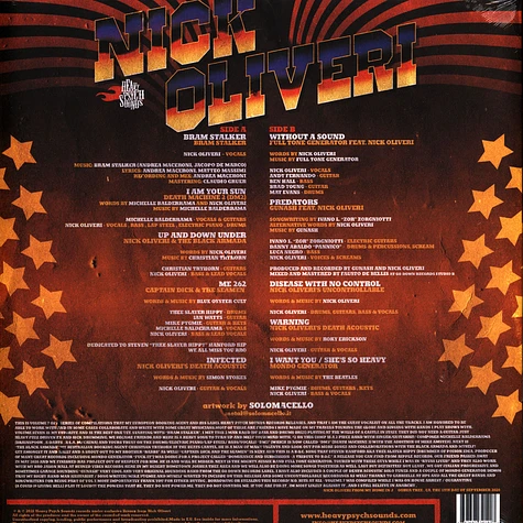 Nick Oliveri - N.O. Hits At All Volume 7 Black Vinyl Edition