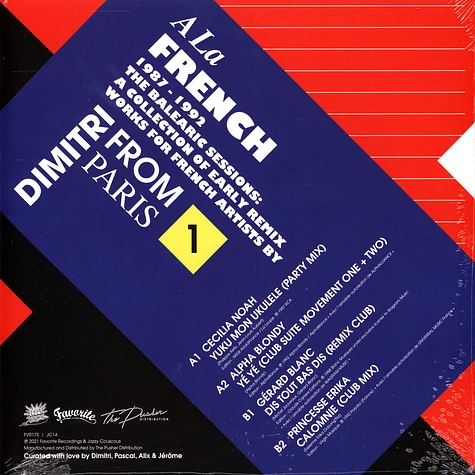 V.A. - Dimitri From Paris Presents A La French 1987-1992 - The Balearic Sessions Volume 1