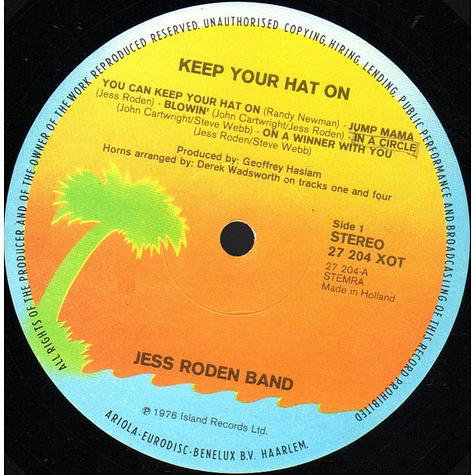 The Jess Roden Band - Keep Your Hat On