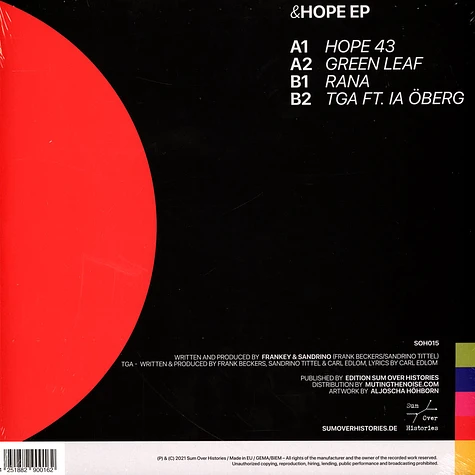 Frankey & Sandrino - &Hope EP Red Vinyl Edition