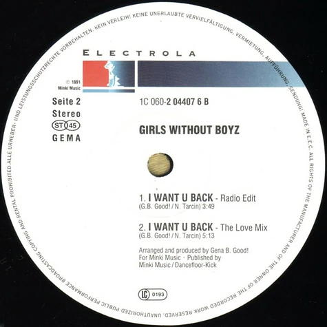 Girls Without Boyz - I Want U Back