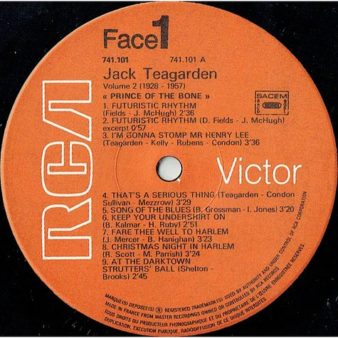 Jack Teagarden - Vol. 2 (1928-1957) "Prince Of The Bone"