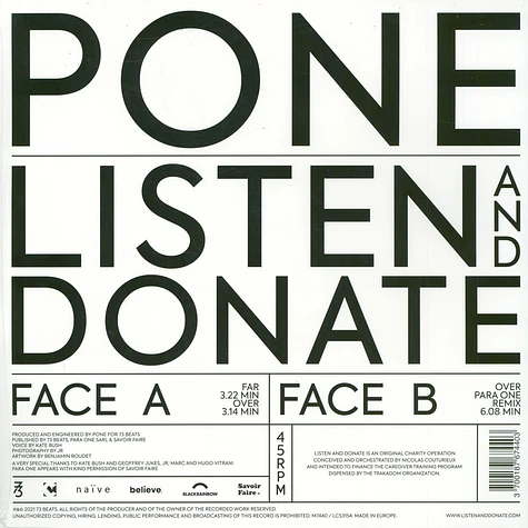 Pone Of Fonky Family - Listen And Donate Picture Disc Edition