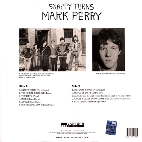 Mark Perry - Snappy Turns Clear Record Store Day 2021 Edition