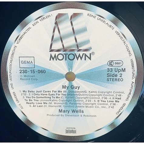 Mary Wells - Mary Wells Sings My Guy