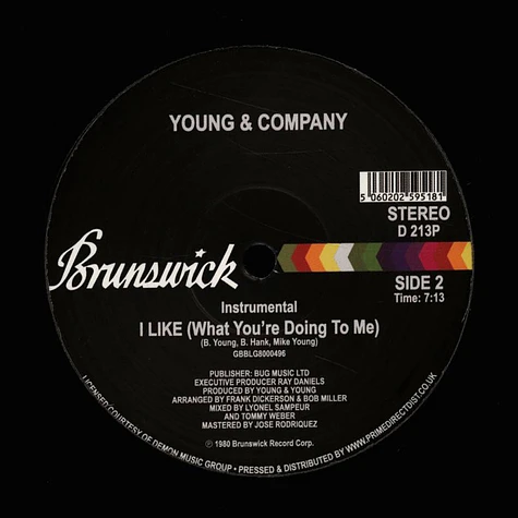 Young & Company - I Like (What You're Doing To Me) Record Store Day 2021 Edition