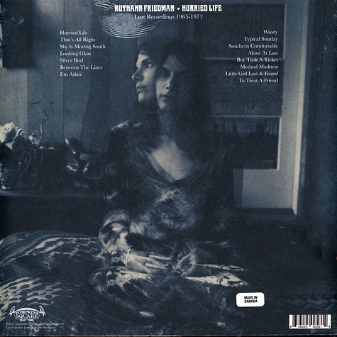Ruthann Friedman - Hurried Life: Lost Recordings 1965-1971 Record Store Day 2021 Edition