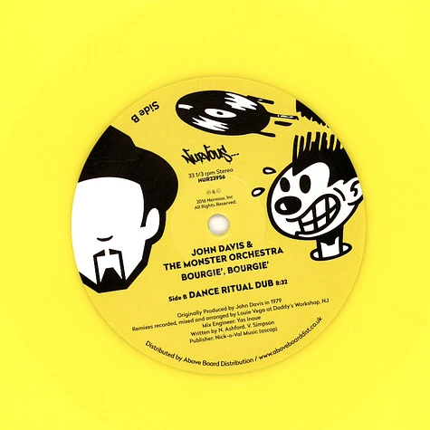 John Davis & The Monster Orchestra - Bourgie, Bourgie Louie Vega Remixes Yellow Vinyl Edition