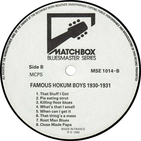 Famous Hokum Boys - The Famous Hokum Boys 1930-1931