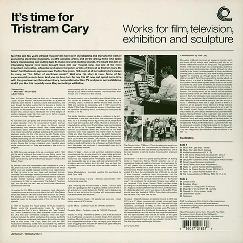 Tristram Cary - It's Time For Tristram Cary (Works For Film, Television, Exhibition And Sculpture)