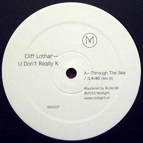 Cliff Lothar - U Don't Really K