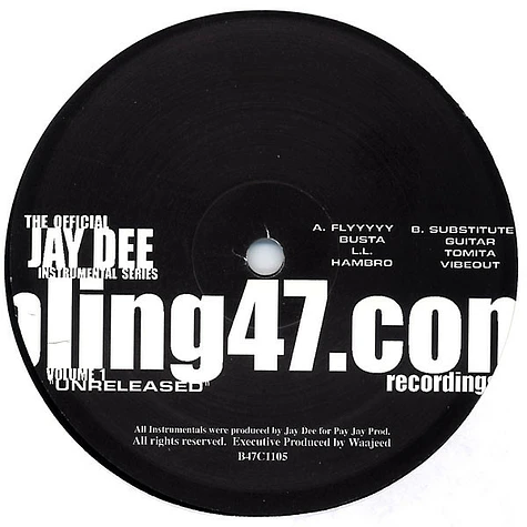 Jay Dee - The Official Instrumental Series Vol.1