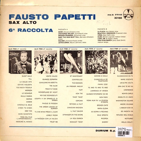 Fausto Papetti - Sax Alto - 6ᵃ Raccolta