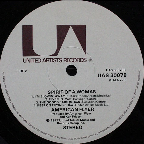 American Flyer - Spirit Of A Woman