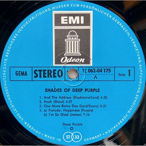 Deep Purple - Shades Of Deep Purple