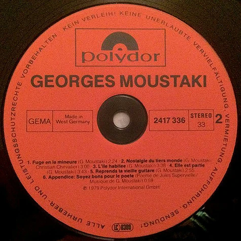 Georges Moustaki - Moustaki