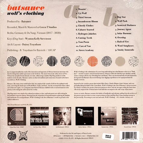 Batsauce - Wolf's Clothing Tangerine Vinyl Edition
