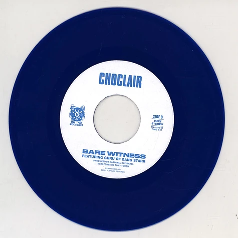 Choclair - Let’s Ride / Bare Witness Feat. Guru Blue Vinyl Edition