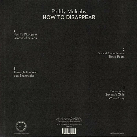 Paddy Mulcahy - How To Disappear