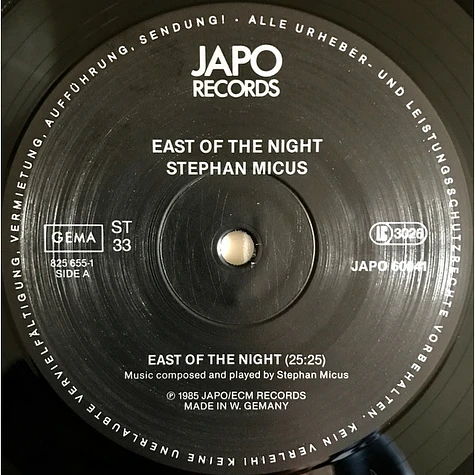 Stephan Micus - East Of The Night