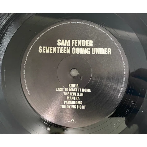 Sam Fender - Seventeen Going Under Black Vinyl Edition