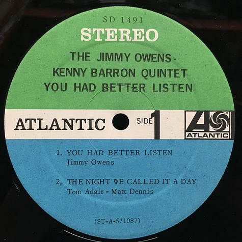 The Jimmy Owens - Kenny Barron Quintet - You Had Better Listen