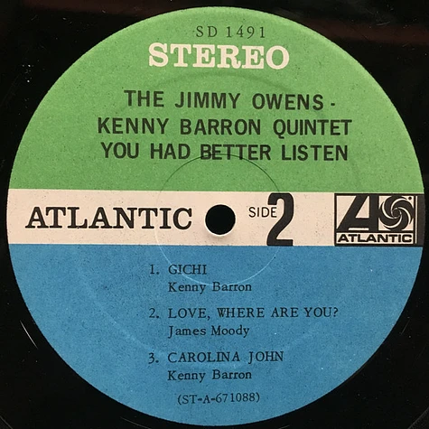 The Jimmy Owens - Kenny Barron Quintet - You Had Better Listen