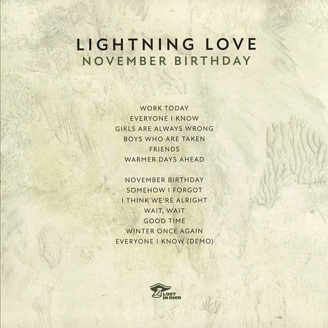 Lightning Love - November Birthday Green Vinyl Edition