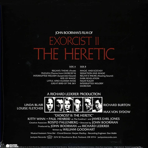 Ennio Morricone - OST Exorcist II: The Heretic Orange/Black Marbled Vinyl Edition