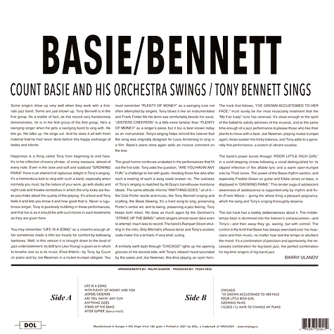 Count Basie & Tony Bennett - Basie Swings And Bennett Sings Yellow Vinyl Edition
