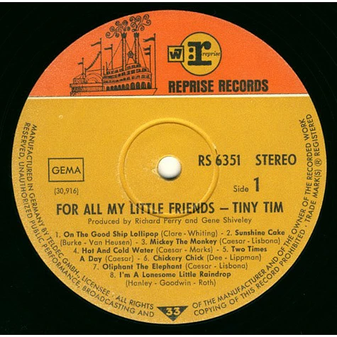 Tiny Tim - For All My Little Friends
