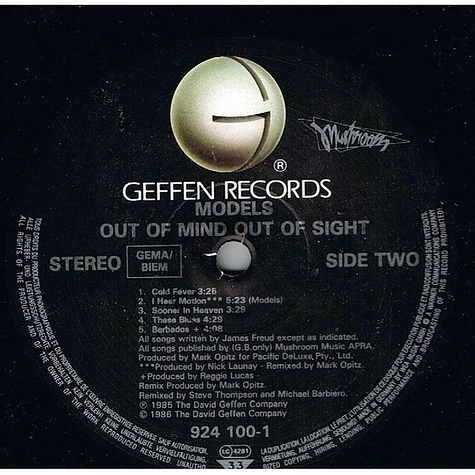 Models - Out Of Mind Out Of Sight