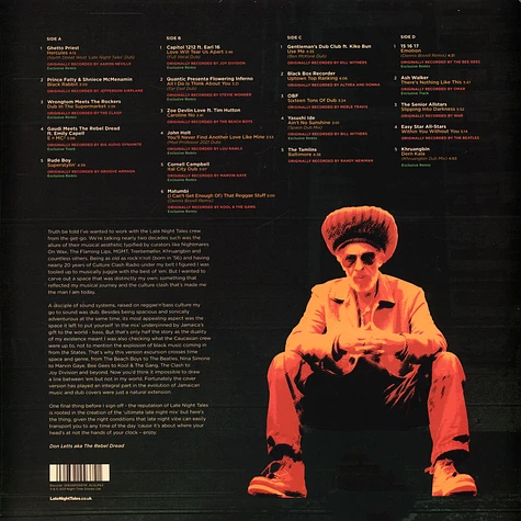 Don Letts - Late Night Tales / Version Excursion Black Vinyl Edition