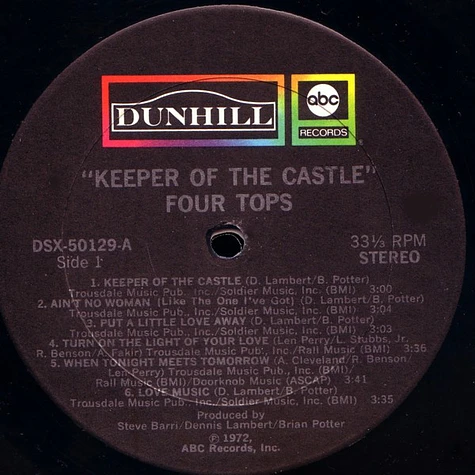 Four Tops - Keeper Of The Castle