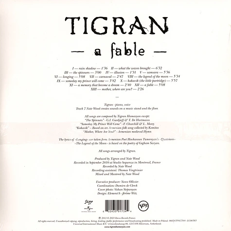 Tigran Hamasyan - A Fable Limited Audiophile Vinyl Edition
