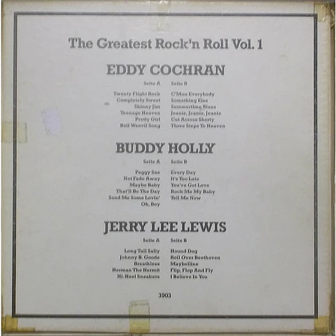 Eddie Cochran, Buddy Holly, Jerry Lee Lewis - The Greatest Rock'N Roll Hits Vol.1